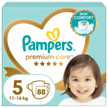 Підгузки на липучках Pampers Premium Care 5 (11-16 кг), 88 шт. - Pampik