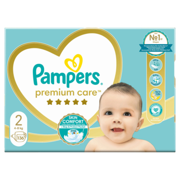 Підгузки на липучках Pampers Premium Care 2 (4-8 кг), 136 шт. - Pampik - 2