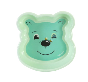 Тарілка глибока Baby Team Улюблені тварини, 400 мл, м'ятний (6011_медвежонок) - Pampik