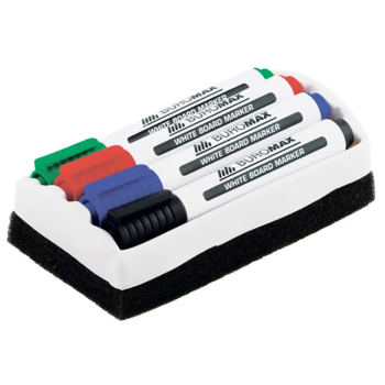 Маркер для магнітних дощок Buromax BM.8800, губка для дощок, 4 шт. (BM.8800-84) - Pampik