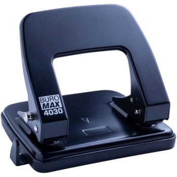 Діркопробивач Buromax металевий, до 25 листів, чорний (BM.4030-01) - Pampik