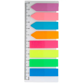 Закладки пластикові Axent Delta стрілка + прямокутник, 8х12х45 мм, 200 шт. (D2451) - Pampik - 2