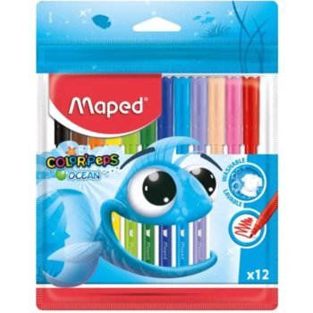 Фломастеры Maped Color Peps Ocean, 12 шт. (MP.845720) - Pampik