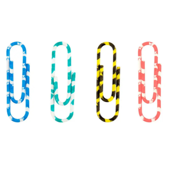 Скрепки Axent цветные полосатые 28 мм, 100 шт. (4114-A) - Pampik - 2