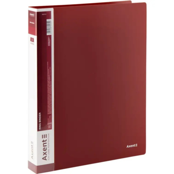 Папка на 4-х кольцах Axent А4 35 мм, бордовый (1208-04-A) - Pampik