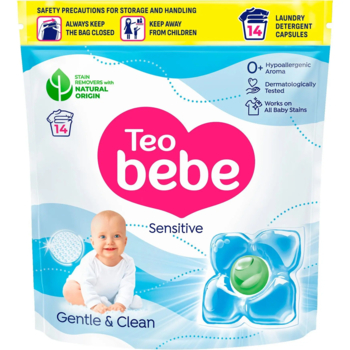 Капсулы для стирки детского белья Teo bebe Cotton Soft Сaps Sensitive, 14 шт. - Pampik