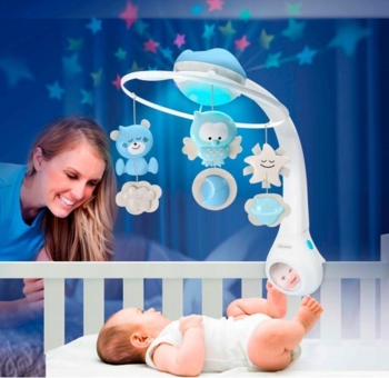 Музыкальный мобиль с проектором Infantino 3 в 1, голубой (004896I) - Pampik - 4