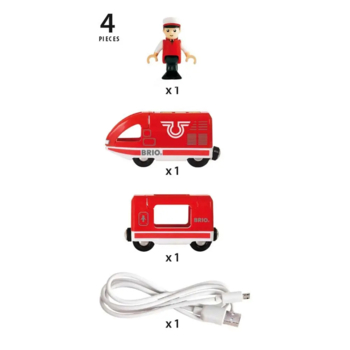 Пасажирський поїзд Brio c USB підзарядкою (33746) - Pampik - 4