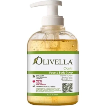 Рідке мило для обличчя та тіла Olivella на основі оливкової олії, 300 мл - Pampik