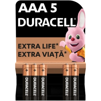 Батарейки Duracell Basic ААА 1.5V LR03, 5 шт. - Pampik