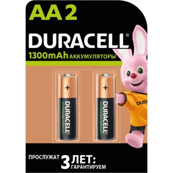 Аккумуляторы Duracell Rechargeable AA 1300 mAh HR6/DC1500, 2 шт. (736720) - Pampik - 2