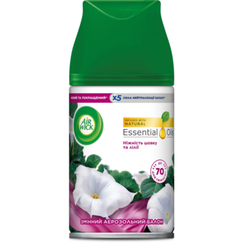 Освежитель воздуха Air Wick Freshmatic Нежность шелка и лилии, сменный баллон, 250 мл - Pampik