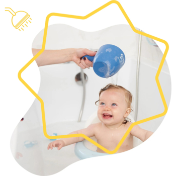 Ківш для купання Badabulle, синій (B021300) - Pampik - 4