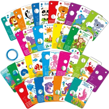 Карточки на кольце Vladi Toys Угадайки, Жители зоопарка и моря, укр. язык (VT5000-14) - Pampik - 3