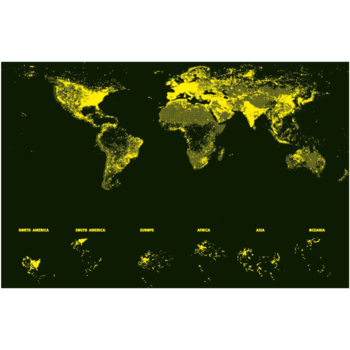 Пазл Educa Неон Карта світу, 1000 елементів (16760) - Pampik - 3