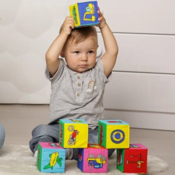 Набір кубиків Масік Транспорт (МС 090601-12) - Pampik - 3