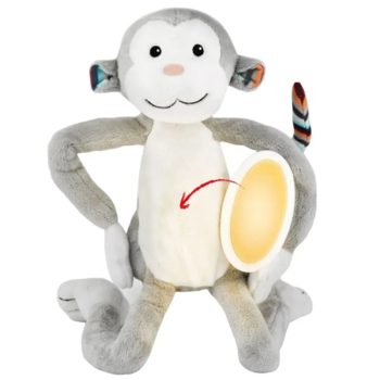 Мягкая игрушка Zazu Max Мартышка с ночником, 19 см (ZA-MAX-01) - Pampik
