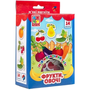 Набор магнитов Vladi Toys Мой маленький мир. Фрукты. Овощи (VT3106-11) - Pampik