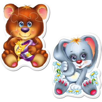 Бебі пазли на магніті Vladi Toys Малюк зможе Лісові жителі, 9 елементів (VT3208-17) - Pampik