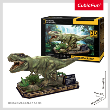 Трехмерная головоломка-конструктор CubicFun National Geographic Dino Тиранозавр Рекс, 52 эл. (DS1051h) - Pampik - 7