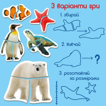 Набір магнітних пазлів Magdum Magnets puzzle for baby Ocean and Sea (ML4031-35 EN) - Pampik - 4