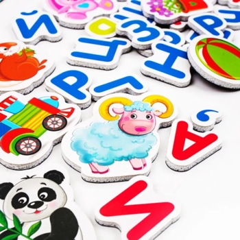 Азбука Vladi Toys магнитная с доской, укр.язык (VT5412-01) - Pampik - 3