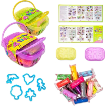 Набір для творчості Strateg Містер тісто у кошику, 15 кольорів (41006) - Pampik - 3