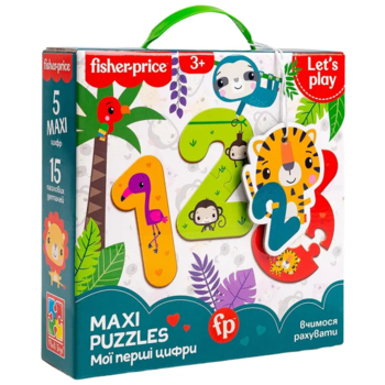 Пазли Vladi Toys Fisher-Price Maxi Puzzle Мої перші цифри, 15 елементів (VT1711-07) - Pampik