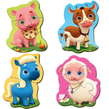 Бебі максі пазли Vladi Toys Малюк зможе Ферма, 12 елементів (VT1722-17) - Pampik