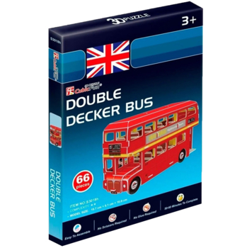 Пазл 3D CubicFun Автобус Double-decker, 66 элементов (S3018h) - Pampik