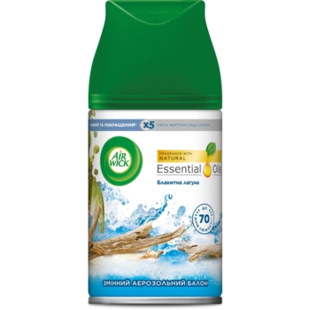 Сменный баллон для автоматического освежителя воздуха Air Wick Freshmatic Life Scents Голубая лагуна, 250 мл - Pampik