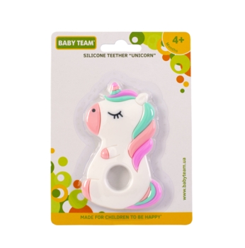 Прорізувач Baby Team Єдиноріг, білий (4018) - Pampik - 2