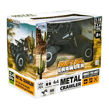 Автомобиль на радиоуправлении Sulong Toys Off-Road Crawler Tiger, 1:18, матовый черный (SL-111RHMBl) - Pampik - 12