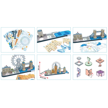 Пазл 3D CubicFun City Line London, 107 елементів (MC253h) - Pampik - 3