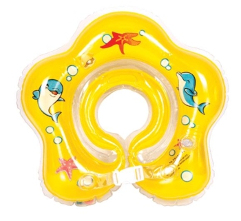 Круг для купания Курносики, с погремушкой, оранжевый (7180 оранж) - Pampik