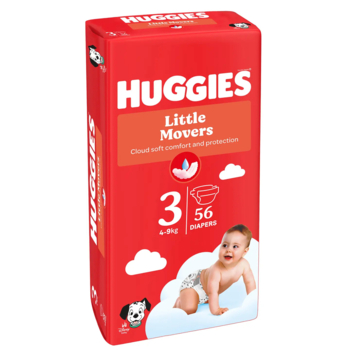 Підгузки на липучках Huggies Little Movers 3 (4-9 кг), 56 шт. - Pampik - 3