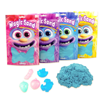 Кінетичний пісок Strateg Magic sand, блакитний, 500 г (39403-3) - Pampik - 3