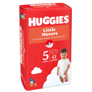 Підгузки на липучках Huggies Little Movers 5 (12-22 кг), 42 шт. - Pampik - 3