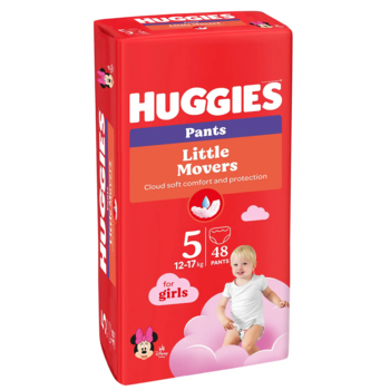 Підгузки-трусики для дівчаток Huggies Little Movers Pants 5 (12-17 кг), 48 шт. - Pampik - 3