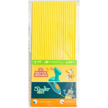 Набор стержней для 3D-ручки 3Doodler Start, 24 шт., желтый (3DS-ECO04-YELLOW-24) - Pampik