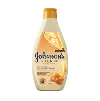 Гель для душу Johnson's Vita-Rich, живильний, з олією Ши і Мигдалю, 400 мл - Pampik