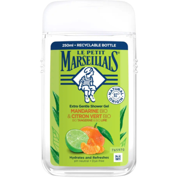 Гель для душу Le Petit Marseillais Біо Мандарин та лайм, 250 мл - Pampik