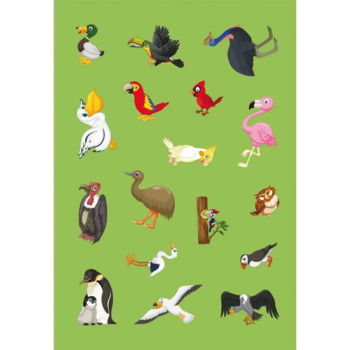 Набір наліпок. Перші розвивальні наліпки. Птахи, 35 шт. - Pampik - 3