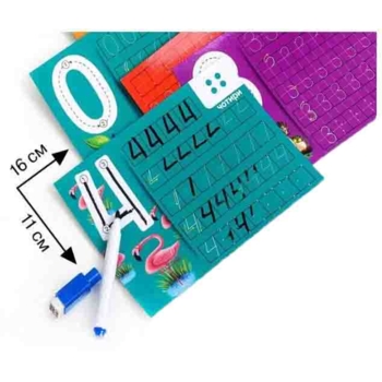 Игра с маркером Vladi Toys Пиши и вытирай Цифри та приклади, укр.(VT5010-14) - Pampik - 3