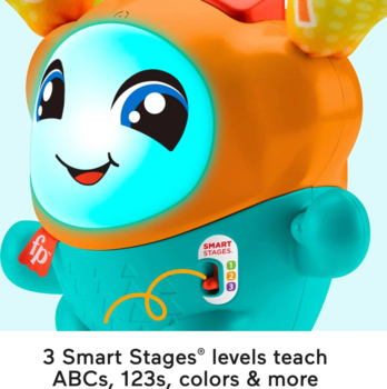 Интерактивная игрушка Fisher-Price Ди-Джей Попрыгунчик с технологией Smart Stages, многоязычная (HYR71) - Pampik - 5