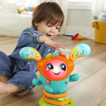 Интерактивная игрушка Fisher-Price Ди-Джей Попрыгунчик с технологией Smart Stages, многоязычная (HYR71) - Pampik - 11
