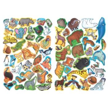 Велика книжка. Розвивальні наліпки + Розумнi завдання. Дикі тварини (F00014813) - Pampik - 4