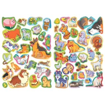 Велика книжка. Розвивальні наліпки + Розумнi завдання. Свійські тварини (F00014817) - Pampik - 4