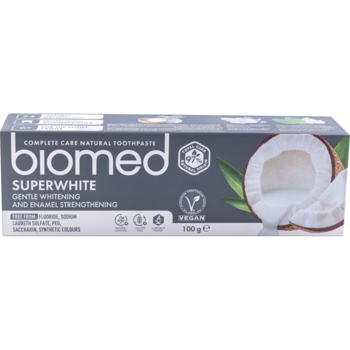 Зубна паста Biomed Superwhite Бережне відбілювання та зміцнення чутливої ​​емалі, 100 г - Pampik - 3