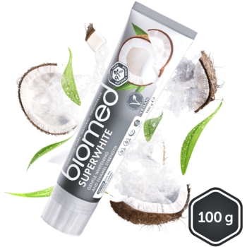 Зубна паста Biomed Superwhite Бережне відбілювання та зміцнення чутливої ​​емалі, 100 г - Pampik - 8